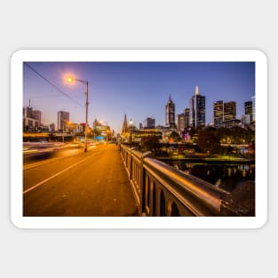 Melbourne from Princess Bridge, Victoria, Australia. Sticker